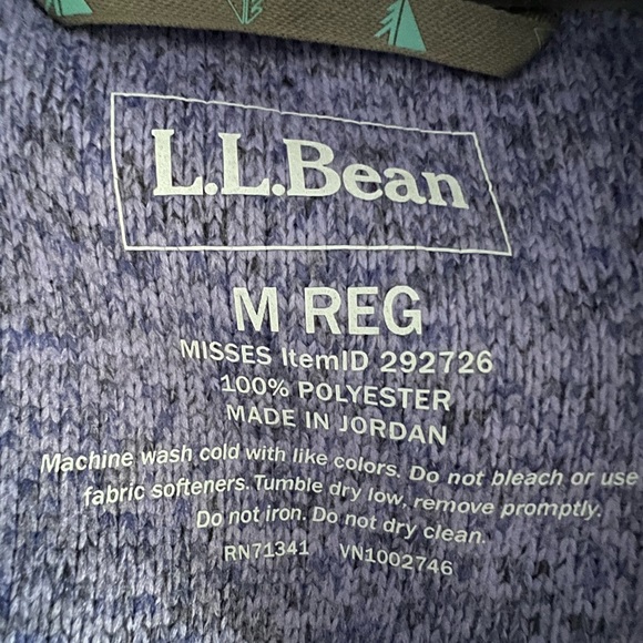 LL Bean Jacket, Blue With Grey Trim, Excellent Condition, Size Medium - Picture 3 of 9